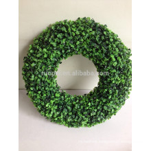 2015 cheap round shape artificial boxwood garland for Xmas